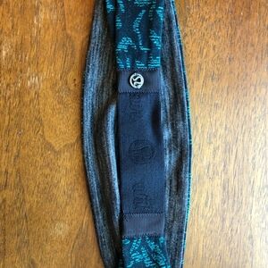 Lululemon Reversible Headband Grey Teal Black Like New